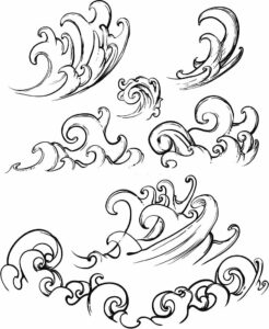 Ocean Wave Tattoo Print