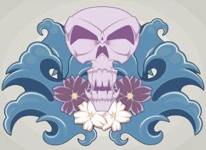 Bright Blue Waves Tattoos