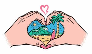 Heart & Wave Tattoo Idea