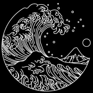 Japanese Wave Artsy Tattoo Idea